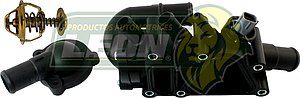 TOMA AGUA FORD FIESTA, IKON, KA 4C. 1.4, 1.6L (ALACRAN Y TORTUGA) TODOS (HOUSING, TOMA AGUA (2), JUNTA, TERMOSTATO, O-RING, SENSOR Y SEGURO) “PLASTICO” (1254371) APLICA PARA: 7274-H, 7274-H-T)