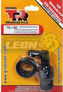 VALVULA PCV TR G.M. CAVALIER 2.2L L4 95-99, 2.0L L4 93-96, 2.2L L4 90-99, LUMINA 2.2L L4 90-99, S-10 2.2L L4 95-01, BERETTA 2.2L L4 87-89, CORSICA 2.0L L4 87-89, PONTIAC SUNFIRE 2.2L L4 97-98, GRAND AM 2.4L L4 1998, SUNFIRE 2.2L L4 95-00, BUICK CENTURY, SKYHAWK 2.0L L4 87-89, GMC SONOMA 2.2L L4 94-02, ISUZU HOMBRE 2.2L L4 94-02, OLDSMOBILE FIRENZA 2.0L L4 87-88, SATURN SC 1.9L L4 91-92, SC1 1.9L 91-92, SC2 1.9L L4 93-02, SL 1.9L L4 01-02, SL1 1.9L L4 91-99, SW1 1.9L L4 93-98, SW2 1.9L L4 93-00 (INC. EMPAQUE)