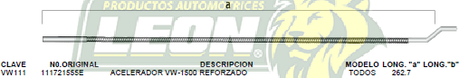 CHICOTE ACEL. SEDAN M.1500 REFORZADO TODOS