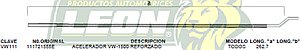 CHICOTE ACEL. SEDAN M.1500 REFORZADO TODOS