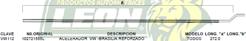 CHICOTE ACEL. BRASILIA REFORZADO TODOS