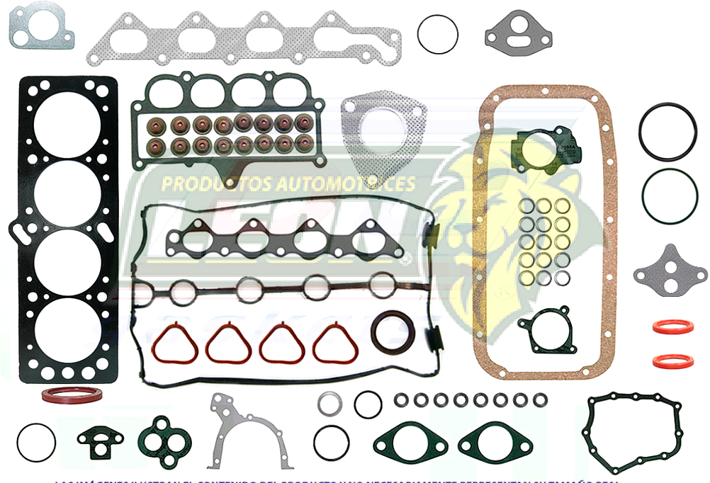 JUNTA MOTOR CHEVROLET/PONTIAC 4L 1.6L (98 CID) DOHC 16V  VIN "6" AVEO, WAVE, G3; 2006/2018 (COMPLETO)