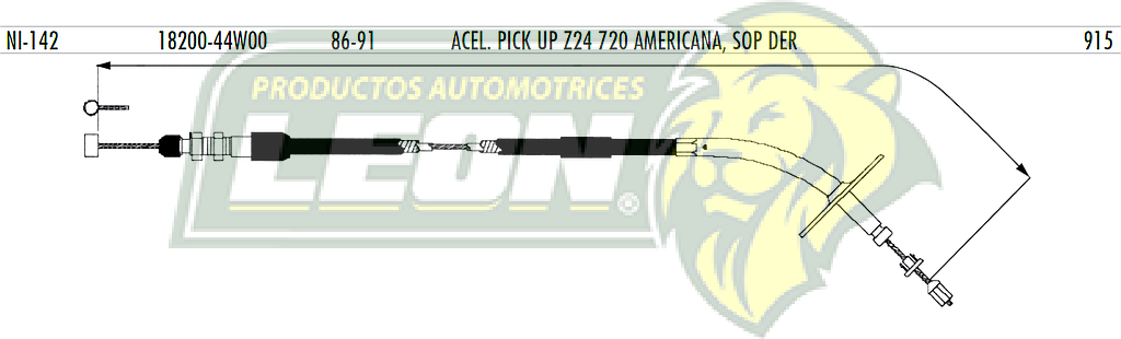 CHICOTE ACEL. PICK-UP Z-24 720 USA (R)