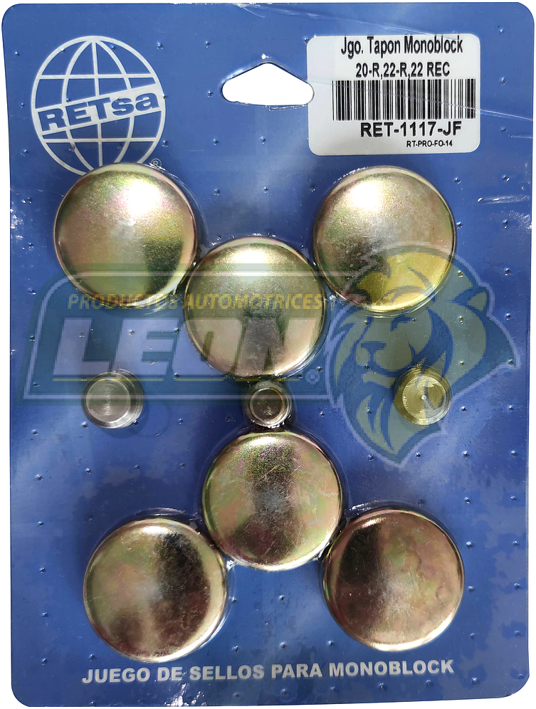 JUEGO SELLO MONOBLOCK TOYOTA 20R, 22R, 22REC FIERRO