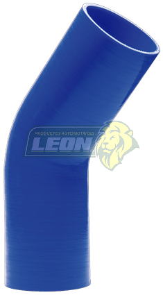 MANGUERA SILICON AZUL CODO 45° 4”