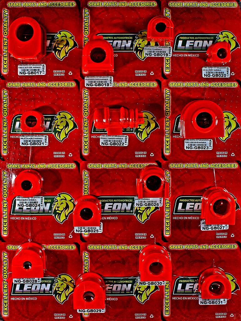 MUESTRARIO DE GOMAS “LINEA NARANJA” (B)