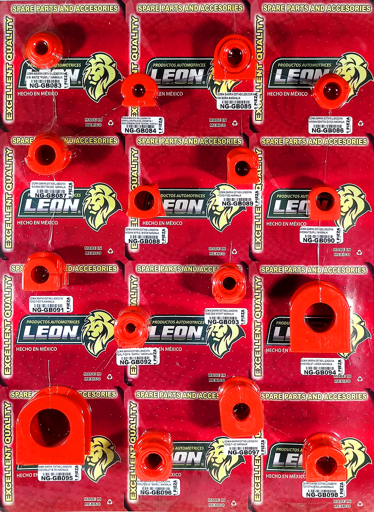 MUESTRARIO DE GOMAS “LINEA NARANJA” (G)