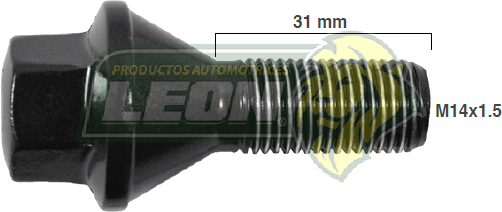BIRLO RUEDA RENAULT TRAFIC VU12H2 09-14 14x1.50x31 mm LL. 19 mm