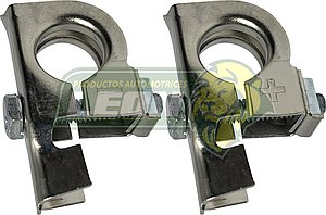 TERMINAL BATERIA LAMINA NIQUELADA UNIVERSAL, MODELOS NUEVOS Cal. 17 (JGO. c/2 pzas..)