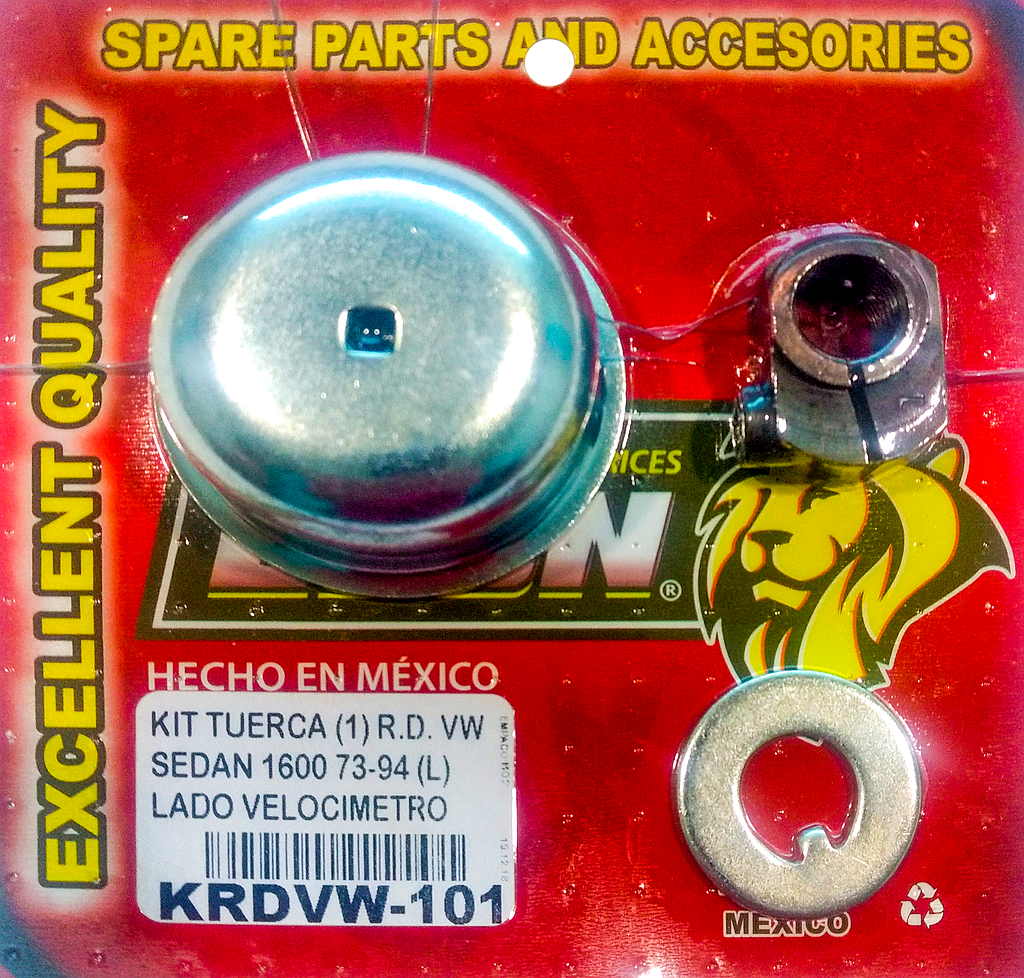 KIT TUERCA (1) R.D. VW SEDAN 1600 73-94 (L) LADO VELOCIMETRO
