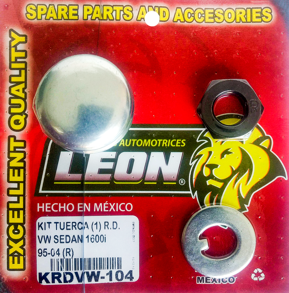 KIT TUERCA (1) R.D. VW SEDAN 1600i 95-04 (R)