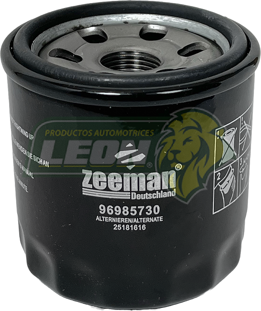 FILTRO ACEITE G.M. AVEO 19-23 1.5L. SPARK 11-16 1.2L BEAT 18-20 1.2L. TORNADO VAN 22-23 1.5L. CAVALIER 19-20 1.5L (ML 68/85) GP-409- OF2518 CUERDA M18X1.5 (25181616)