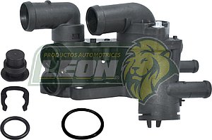 TOMA AGUA VW POLO 03-07 1.6L (2 BULBOS 6 SALIDAS, CAJA REGULADORA SIN PIPA LATERAL) PLASTICA