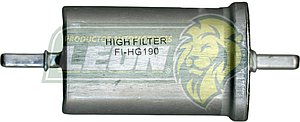 FILTRO GASOLINA NISSAN APRIO 08-10, PLATINA TODOS, PEUGEOT 206 01-08, 306 98-03, 307 03-09, PARTNER 03-09, RENAULT CLIO, MEGANNE, SANDERO, VW GOL 09-11, SAVERIO. FGI-190