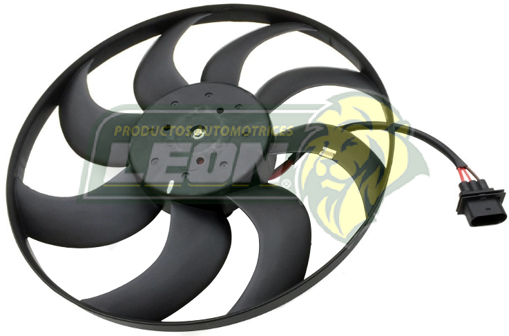 MOTOVENTILADOR VW POLO 03-06, LUPO 1.6L 05-09C-A/A 260/90W 390 mm MOTOR ASY Y BKY (TRES CABLES)