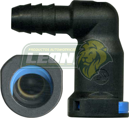 CONECTOR FILTRO GASOLINA 90° ØI1: 10.0 mm ØI2: 6.5 mm