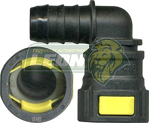 CONECTOR FILTRO GASOLINA 90° ØI1: 16.0 mm ØI2: 12.0 mm