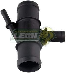 TOMA AGUA VW POLO 2.0L 03-07, SEAT IBIZA 4C. 2.0L 03-06 (CODO DE AGUA 2 SALIDAS GRUESAS, 1 MEDIANA Y 1 PIPETA) (PLASTICO) BRUCK