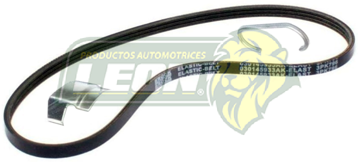 BANDA DIRECCION HIDRAULICA VW GOL 1.6L 09-20, CROSSFOX 1.6L 06-17 (3PK796 ELASTICA EPDM C/ACCESORIO DE INSTALACION) (030145933AK-ELAST)