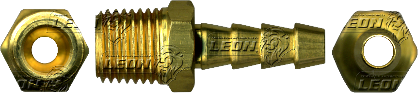 CONEXION COPLE PARA MANGUERA BAJA PRESION MANGUERA A TUBO MACHO ØI DE MANG.: 3/16 R. DE TUBO: 1/4