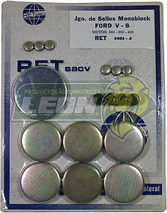 JUEGO SELLO MONOBLOCK FORD M.330, 352, 359, 360, 361, 389, 390, 391, 406, 427, 428 FIERRO