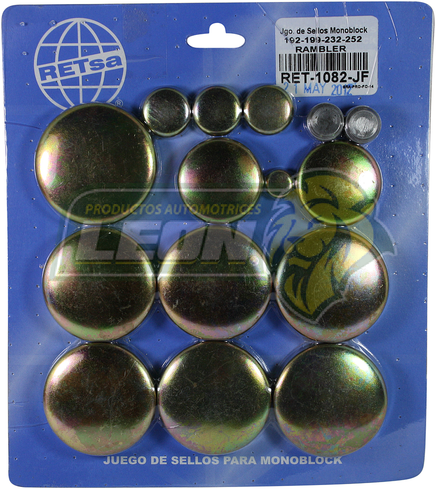 JUEGO SELLO MONOBLOCK RAMBLER 6C. M.192, 199, 232, 252, 258, 282, 332 FIERRO