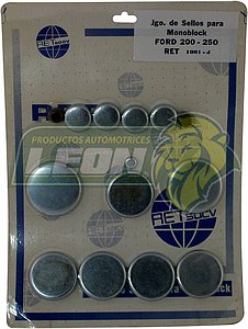 JUEGO SELLO MONOBLOCK FORD M.144, 200, 250, 3.3L., 4.1L FIERRO