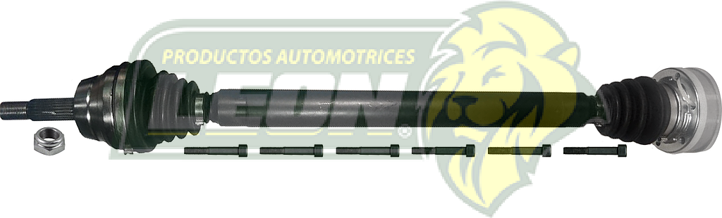 FLECHA HOMOCINETICA VW JETTA A2 88-92 1.8L, GOLF A2 88-92 1.8L, (90 mm JUNTA 100 mm, 22 EXT COMPLETA CON ESPIGA LARGA (R)