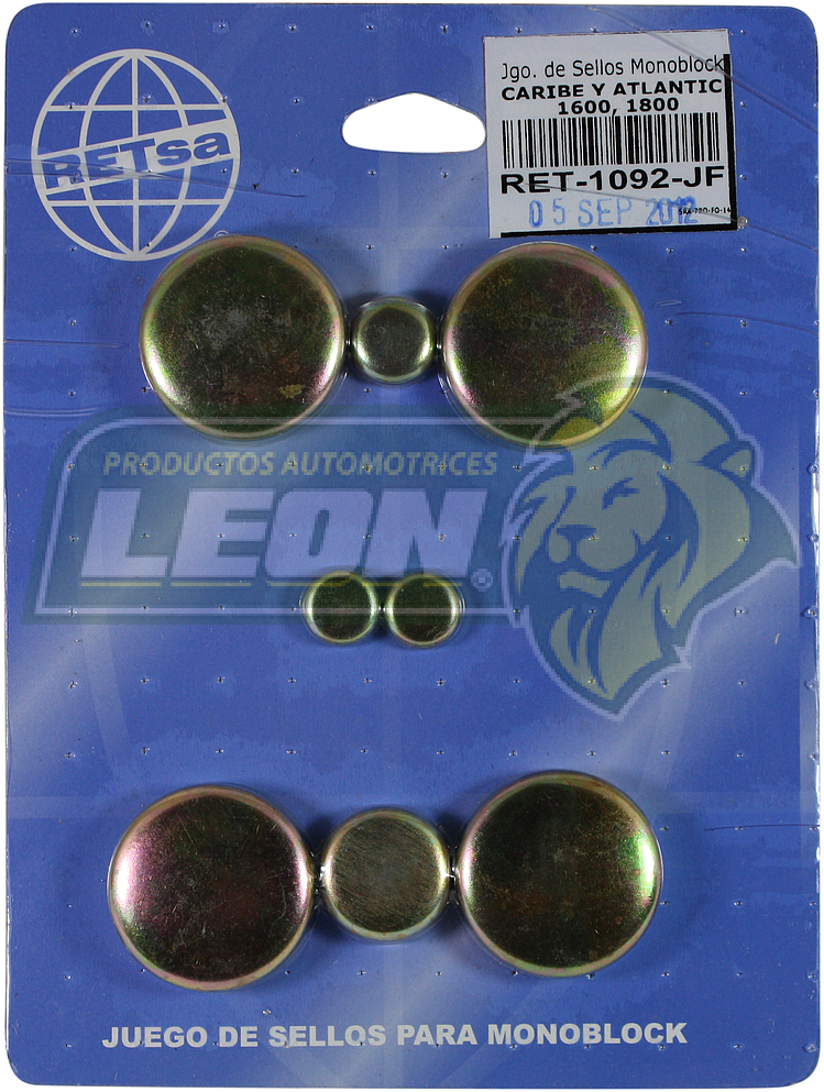 JUEGO SELLO MONOBLOCK VW CARIBE Y ATLANTIC M.1600, 1800 FIERRO