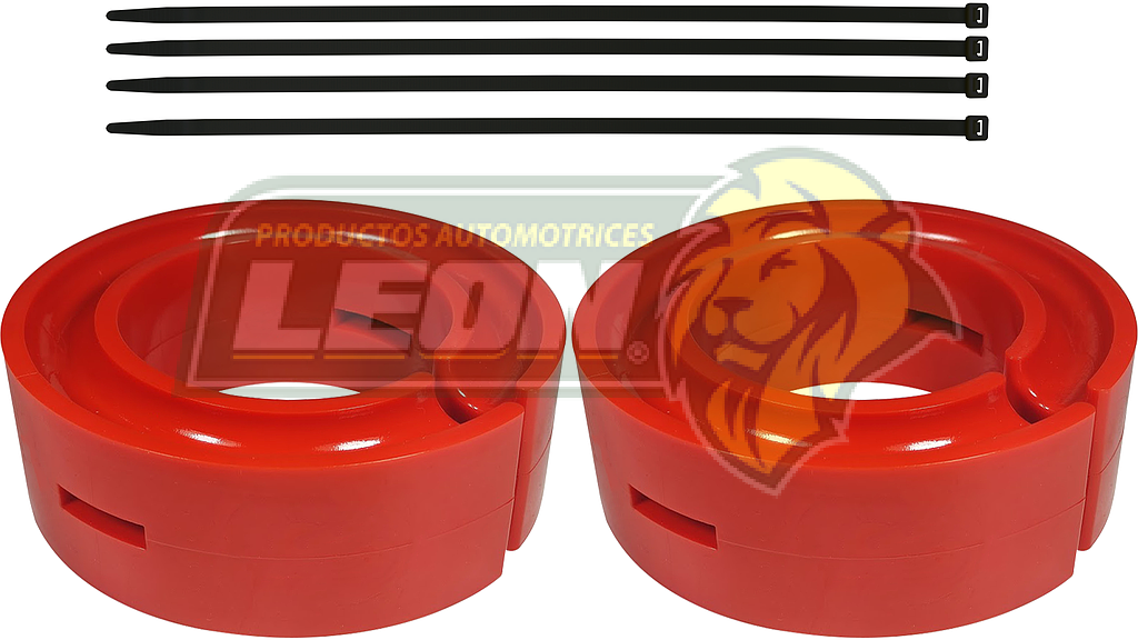 AUMENTO o ESTABILIZADOR DE RESORTE DE SUSPENSION Ø: 6.5” ALT.: 3/4 NARANJA (KIT)