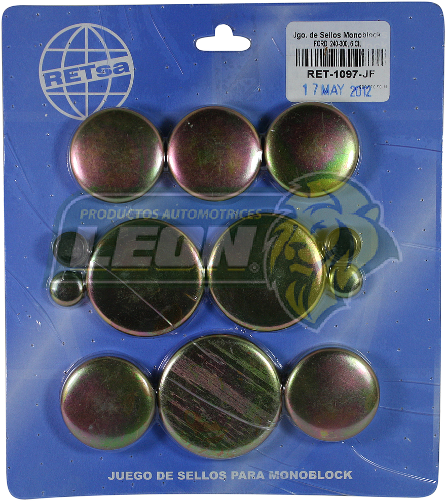 JUEGO SELLO MONOBLOCK FORD 6C. M.240, 300 FIERRO
