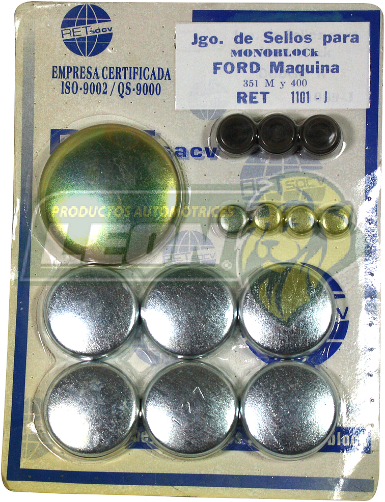 JUEGO SELLO MONOBLOCK FORD M.351C, 351M, 400 V8 FIERRO