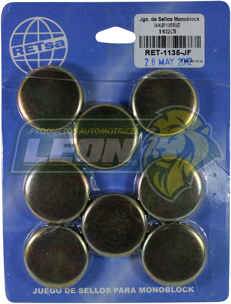 JUEGO SELLO MONOBLOCK G.M. CAVALIER, S-10 2.2L FIERRO