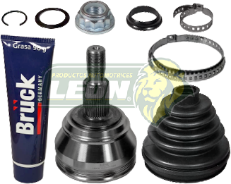 ESPIGA HOMOCINETICA VW JETTA A4  1.8T 99-15, GOLF A4 1.8T 99-07, BEETLE 1.8T 98-11 36 mm EXT, 30 mm INT T/A (KIT COMPLETO)