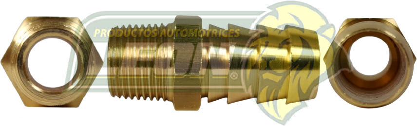 CONEXION COPLE PARA MANGUERA BAJA PRESION MANGUERA A TUBO MACHO ØI DE MANG.: 5/8 R. DE TUBO: 3/8
