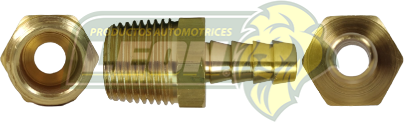 CONEXION COPLE PARA MANGUERA BAJA PRESION MANGUERA A TUBO MACHO ØI DE MANG.: 3/8 R. DE TUBO: 1/2
