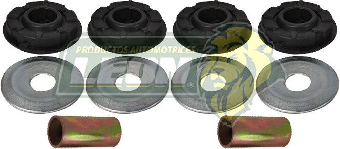 GOMA TIRANTE SUSPENSION HIACE 2005Æ (10 pzas. INCLUYE CHAROLAS) POLIURETANO NEGRO