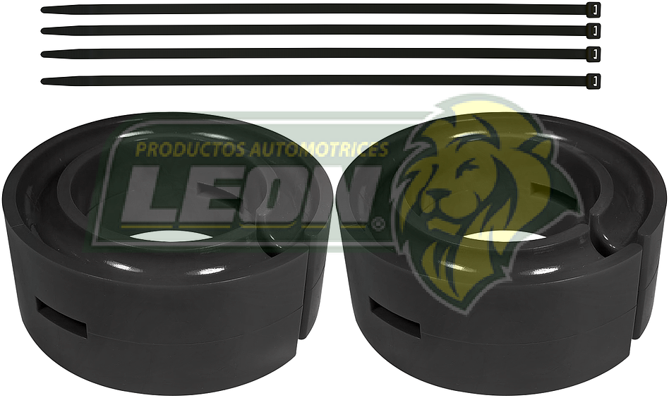 AUMENTO o ESTABILIZADOR DE RESORTE DE SUSPENSION Ø: 5” ALT.: 7/8 POLIURETANO NEGRO (KIT)