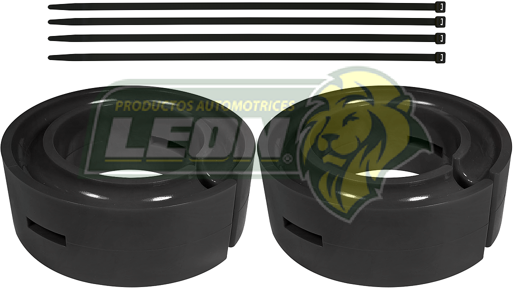 AUMENTO o ESTABILIZADOR DE RESORTE DE SUSPENSION Ø: 6.5” ALT.: 7/8 POLIURETANO NEGRO (KIT)