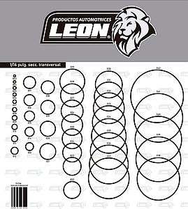 CATALOGO O-RING (TAMAÑO REAL) CON ESPIRAL PLASTIFICADO