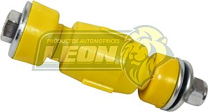 TORNILLO Ó BRAZO ESTABILIZADOR “CACAHUATE” NISSAN PLATINA 02-10, RENAULT CLIO 02-10 COMPLETO GOMAS POLIURETANO AMARILLO