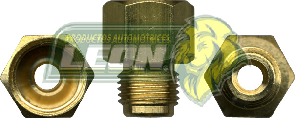 CONEXION (USA) TUERCA HIBROVAC R. EXT.: 7/16-24H. TUBO DE 1/4 ENTRA CONEX-034 R. INT.: 1/2-20H. TUBO DE 5/16 USA CONEX-041