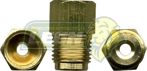 CONEXION (USA) TUERCA HIBROVAC R. EXT.: 7/16-24H. TUBO DE 1/4 ENTRA CONEX-034 R. INT.: 3/8-24H. TUBO DE 3/16 USA CONEX-033