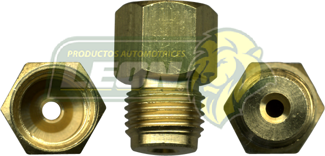 CONEXION (USA) TUERCA HIBROVAC R. EXT.: 9/16-18H. TUBO DE 3/8 ENTRA CONEX-656 R. INT.: 1/2-20H. TUBO DE 5/16 USA CONEX-041