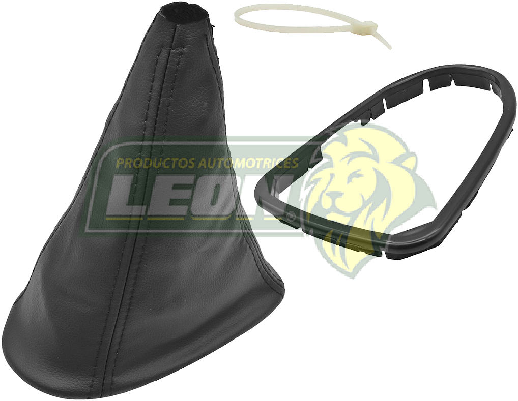 FUNDA Y BASE PALANCA VELOCIDADES G.M. SPARK, BEAT (VINIL NEGRO)