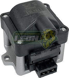 BOBINA ENC. (6N0905104, TEMIC 070322) VW SEDAN 96-03 F.I., GOLF Y JETTA A3 2.0L 96-98, DERBY 1.8, 2.0.L 95-09,  COMBI 1.8L, EUROVAN 2.5L 02-03 “CUADRADA” 3T. T/O.