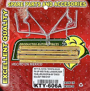 KIT F.D. (1) R.D. TOYOTA HILUX PK-UP 4WD 79-88, LANDCRUISER 75-86, 4RUNNER  84-88 “DISCO SOLIDO” 7069 D137 KC606A