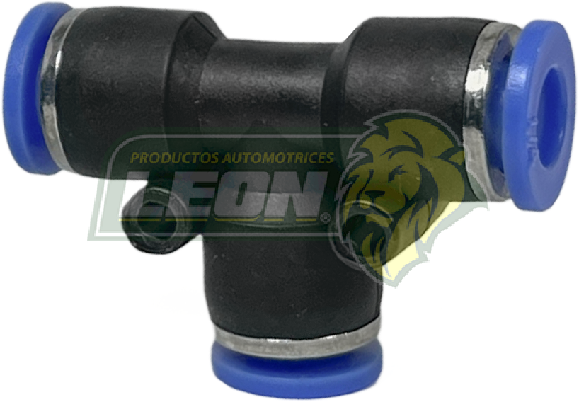 CONECTOR o CONEXIÓN RAPIDA P/MANGUERA TUBING o POLIFLO NAILON EN T 1/4