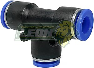CONECTOR o CONEXIÓN RAPIDA P/MANGUERA TUBING o POLIFLO NAILON EN T 3/8