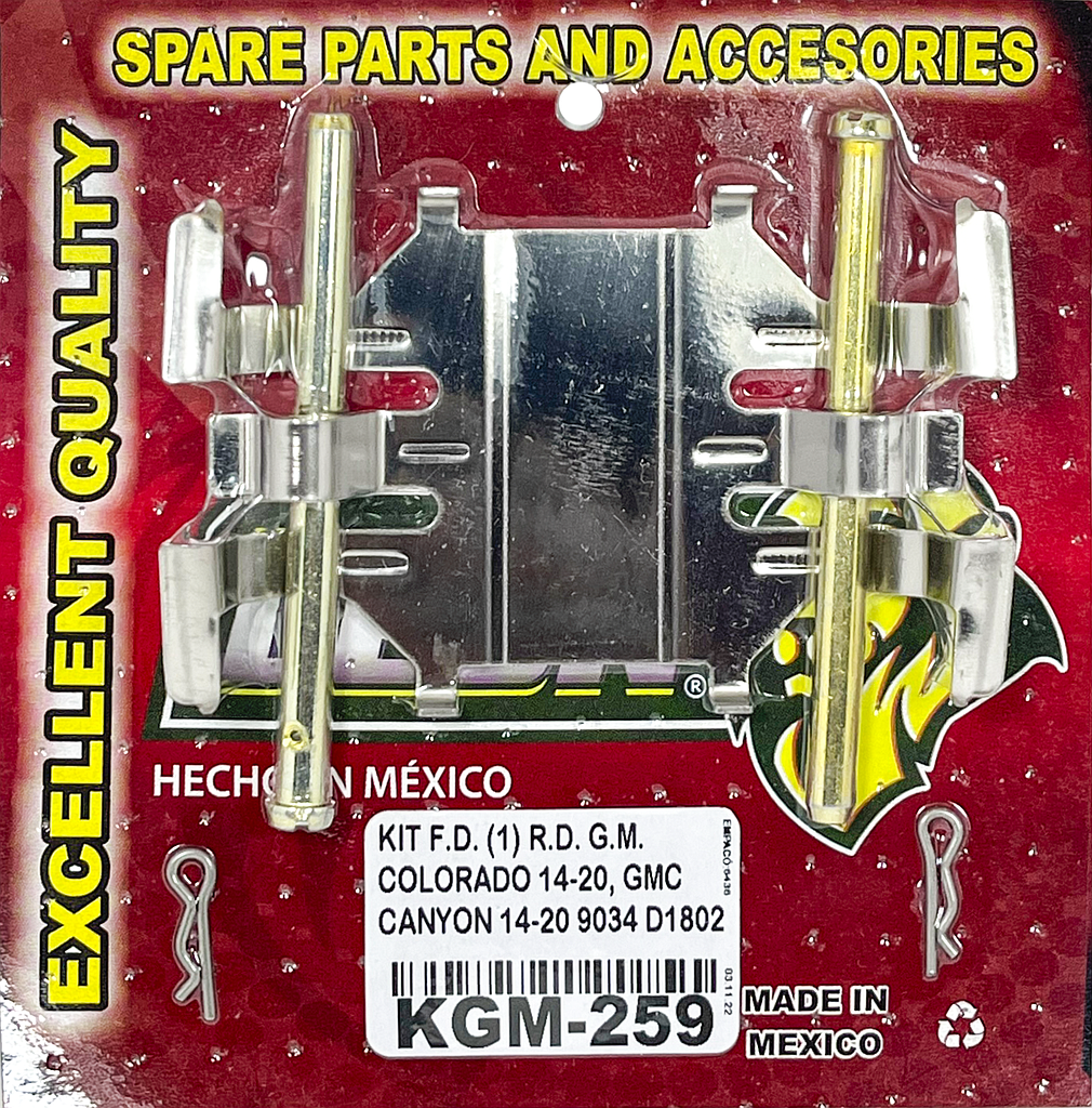 KIT F.D. (1) R.D. G.M. COLORADO 14-20, GMC CANYON 14-20 9034 D1802 KC259